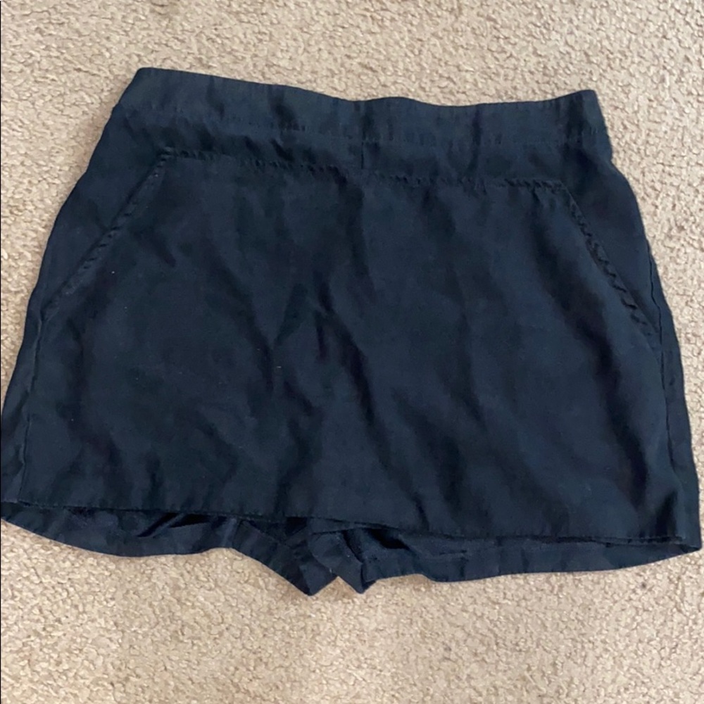 Black velvet skort